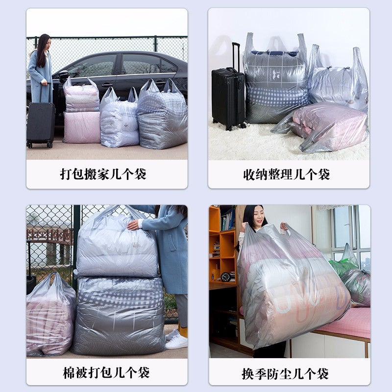 Large Plastic Vessel Bag Thickened Clothing Packaging Moving Storage Packaging Bag Portable Garbage Bag - Image 3